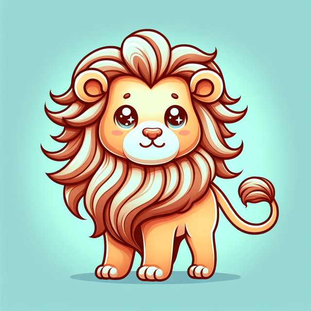 AI generated lion sticker