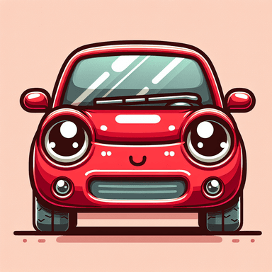 AI generated red car sticker